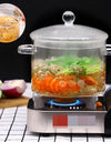 Transparent Glass Soup Pot Household Kitchen Vegetable Salad Bowl Thicken Flame Explosion-Proof Cook Saucepan Cookware