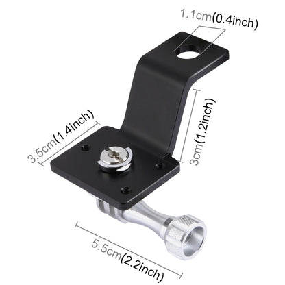 Aluminum Alloy Motorcycle Fixed Holder Mount with Tripod Adapter & Screw for GoPro / DJI OSMO Action / Xiaoyi and Others