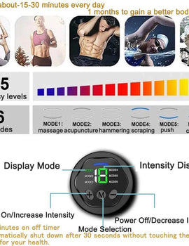 Muscle Stimulation Belt Electric ABS Stimulator Trainer EMS  Abdominal Exerciser Toning Belts Fitness Training Gym Workout