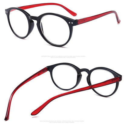 Reading Glasses Women Round Frame PC Reading Glasses for Men Spring Hinge