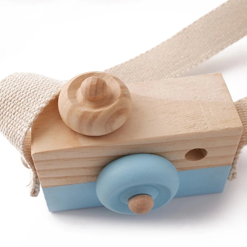 Wooden Fashion Camera Baby Toys Pendant Baby Block Montessori Toys for Children Wooden DIY Presents Nursing Gift Outdoor Toys