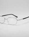 Retro Square Anti-Scratch Reading Glasses For Men Presbyopia Eyewear With Glass Lenses Metal Hyperopia Eyeglasses+3.5