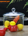 Transparent Glass Soup Pot Household Kitchen Vegetable Salad Bowl Thicken Flame Explosion-Proof Cook Saucepan Cookware