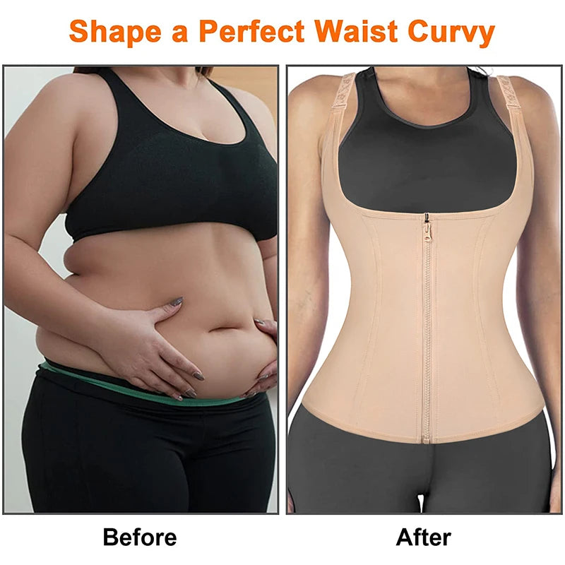 Waist Trainer Under bust Cincher Corset Vest Tummy Control Neoprene Body Shaper Back Support Girdle Shapewear