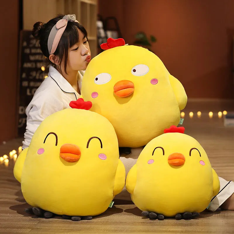 Cute Yellow Chicken Plush Stuffed Animal Soft Pillow