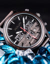 Wood Quartz Stop Watch Timer Luxury Chronograph Wristwatch Auto Date