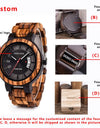 Calendar Zebra Wooden Watches Men Luxury Brand Quartz Wristwatch Man Show Date Colorful Strap