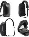 Waterproof Multifunction Carbon Fiber Pattern Crossbody Bag USB Sling Shoulder Bags Messenger Chest Bag Pack