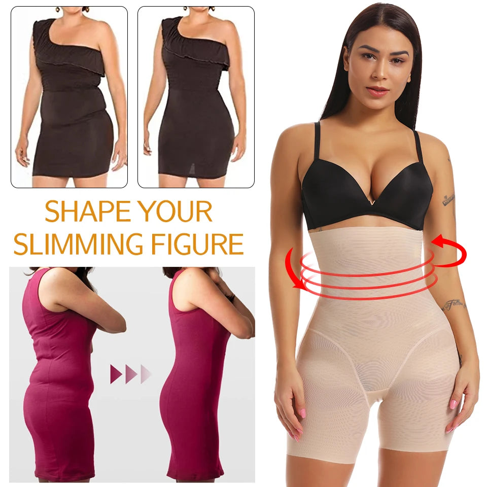 Women Body Shaper Firm Tummy Control Shorts Under Skirts High Waist Shaping Panties Slimming Underwear Waist Cincher Shapewear