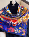 Women Scarf Silk Feeling Hair Neck Square Brand Office bandanna muffler Waiter Flight Attendants Handkerchief Rings wrap