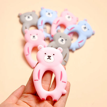 Silicone Teether Rodent Cartoon Animals 1pc Food Grade Silicone Pandents DIY Teething Toys For Teeth Tiny Rod Baby Teethers Gift