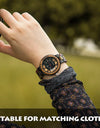 Wristwatches Quartz Watch Auto Date Real Wood Irregular Dial Colorful Band