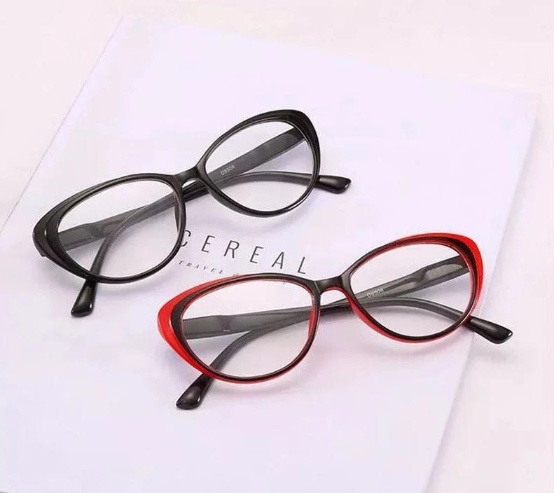 Retro Cat Eye Reading Glasses Elegant Round Presbyopic Eyewear Classic Spectacles Eyeglasses Female's Glasses+3.5+4.0