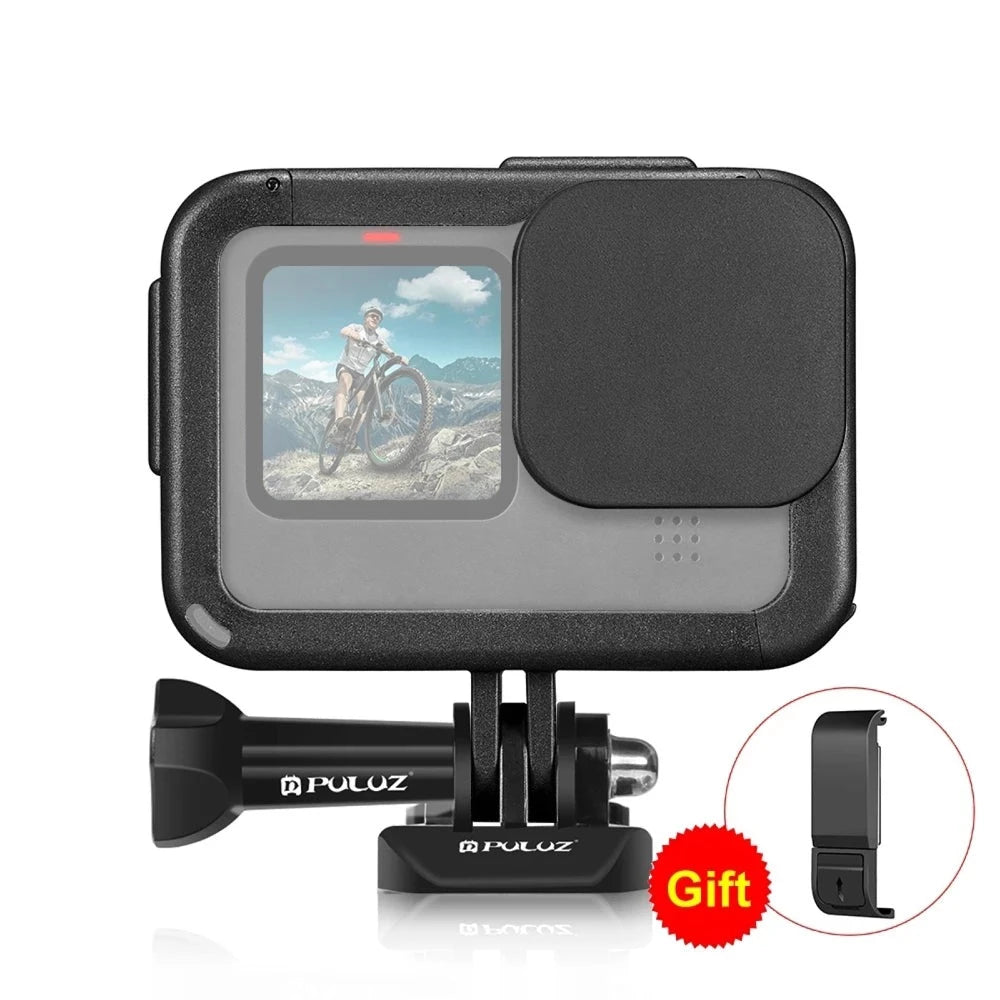 Frame Expansion PA Cage with Side Interface Cover for Gopro Hero11 Black HERO10 Black / HERO9 Black Sports Action Cameras