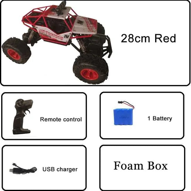 112 Scale Four Wheel Drive RC Monster Truck With LED Lights