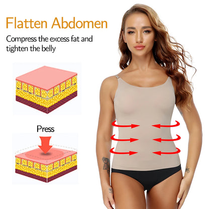 Women Shapewear Tops Waist Trainer Tummy Control Body Shaper Shaping Tank Top Slimming Underwear Seamless Compression Camisoles