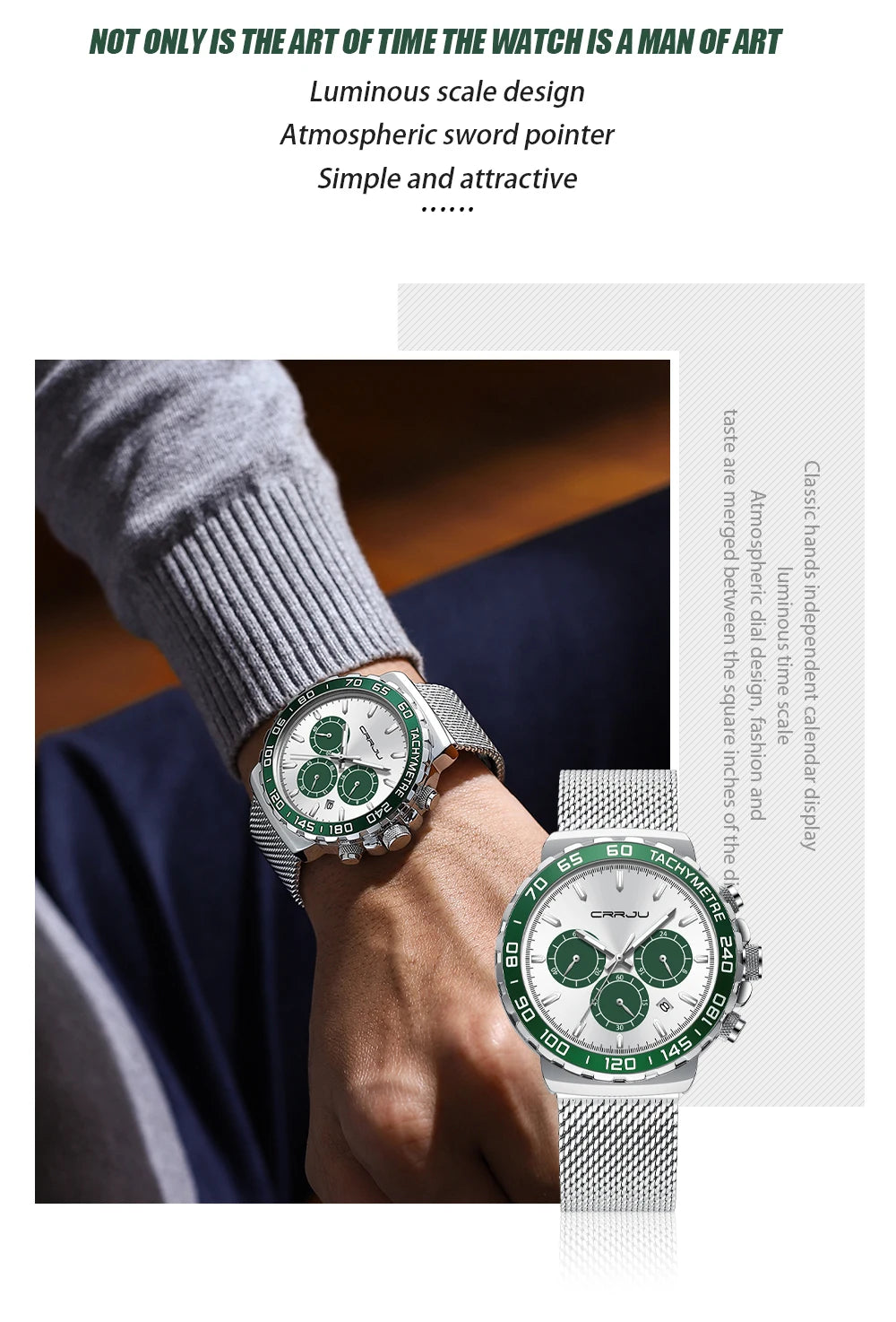 Men Watch Quartz New Japanese Chronograph Top Brand Waterproof Stainless Wristwatches with date Relogio Masculino