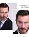 Memory Titanium Rimless Reading Glasses Fashion Blue Anti-Light Glasses Men Square Farsight Glasses For Women +3+3.5
