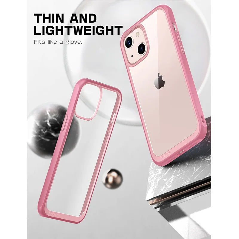 For iPhone 13 Case 6.1 inch (2021 Release) UB Style Premium Hybrid Protective Bumper Case Clear Back Cover Case