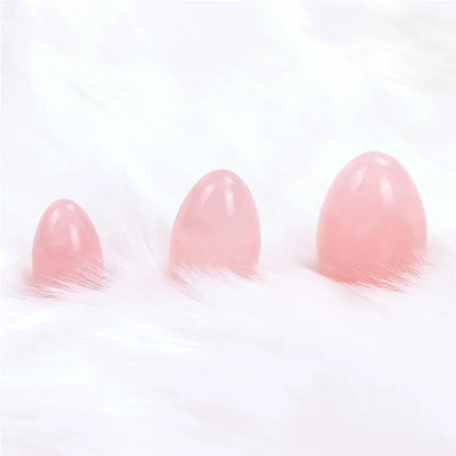 Rose Quartz Yoni Egg Set Tightening Love Egg Kegel Exerciser Natural Stone Crystal Yoni Wand Feminine Hygiene kegel ball