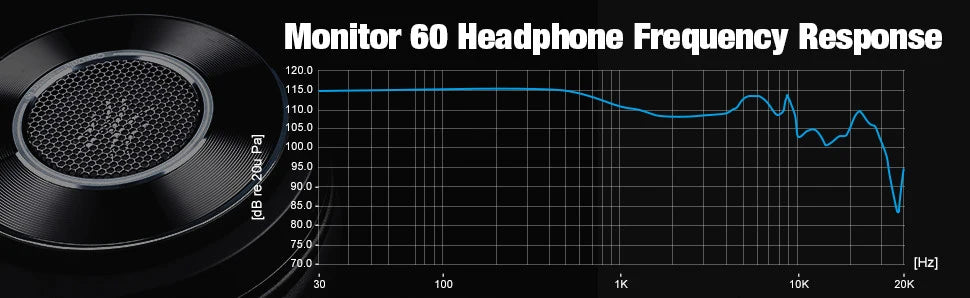 Monitor 60 Wired HiFi Headphones Professional Studio DJ Headphones Stereo Over Ear Headset With Hi-Res Audio Microphone