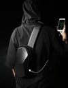 Hard Shell Design 3.0 USB Charging Crossbody Bag Shoulder Bags Male Waterproof Short Trip Chest Bag Pack for Men Sling Bag
