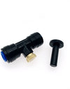 10pcs 1/4'' Tube OD Plastic Slip Lock (Quick Connect) Garden Fogging Misting Nozzle Tees with Brass Sprayer (0.1-0.6mm)