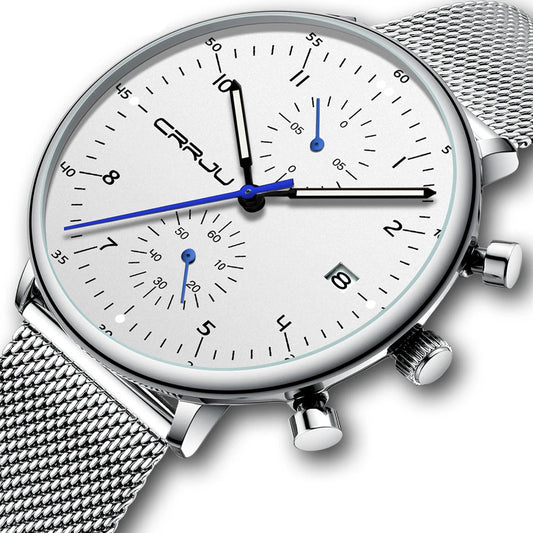 Mens Watch Top Luxury Brand Men Stainless Steel WristWatch Men's Military waterproof Date Quartz watches relogio masculino