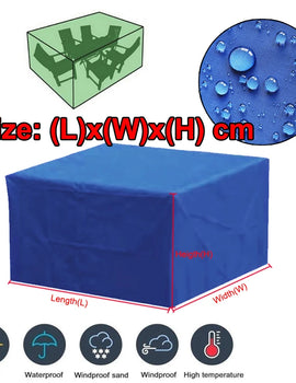 16 Sizes Blue Waterproof Outdoor Patio Garden Furniture Covers 210D Rain Snow Chair covers Sofa Table Chair Dust Proof Cover