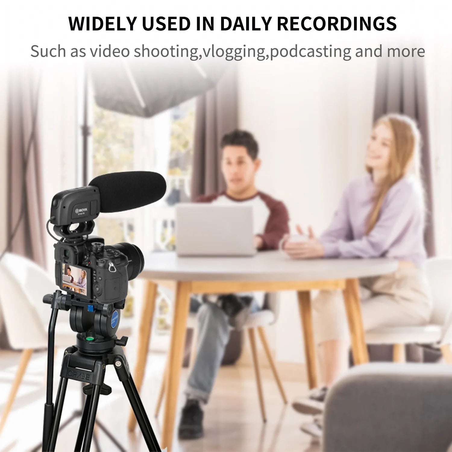 BY-M17R Condenser On-camera Shotgun Microphone for DSLR Camcorder Streaming Audio Recorders Video Shooting Vlogging Podcast
