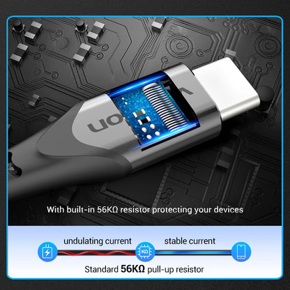 USB Type C Cable for Samsung Poco S21 3A Fast Charging USB C Charger Date Wire for Xiaomi Redmi Note 8 Type-C Cabo Cable