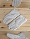 Genuine Leather White Gloves Solid Wrist Buttons Female Lambskin Driving Glove