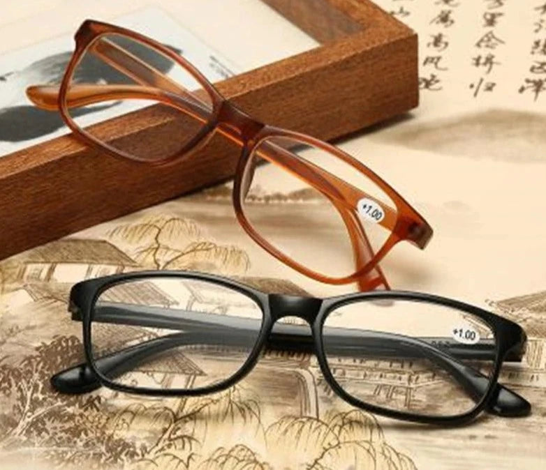 TR90 Reading Glasses Men Women Ultralight Vintage Square Presbyopia Glasses With Diopter +1.0 1.5 2.0 2.5 3.0 3.5 4.0