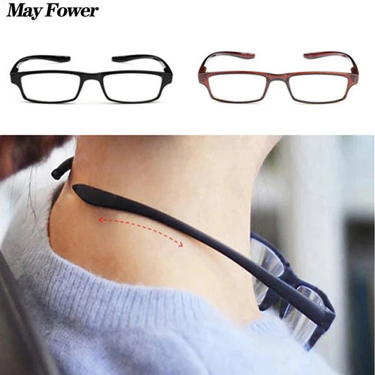 Neck Hanging Square Reading Glasses with Lightweight Frame