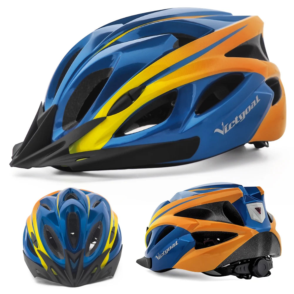 Ultra Light LED Cycling Helmet With Visor For Road And Mountain Bike
