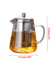 600/950/1300ml Glass Stainless Steel Teapot with Infuser Filter Lid Heat Resistant Tea Pot Kettle