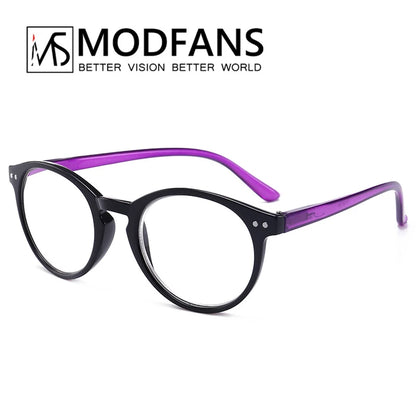 Reading Glasses Women Round Frame PC Reading Glasses for Men Spring Hinge