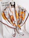 Women Scarf Silk Feeling Hair Neck Square Brand Office bandanna muffler Waiter Flight Attendants Handkerchief Rings wrap