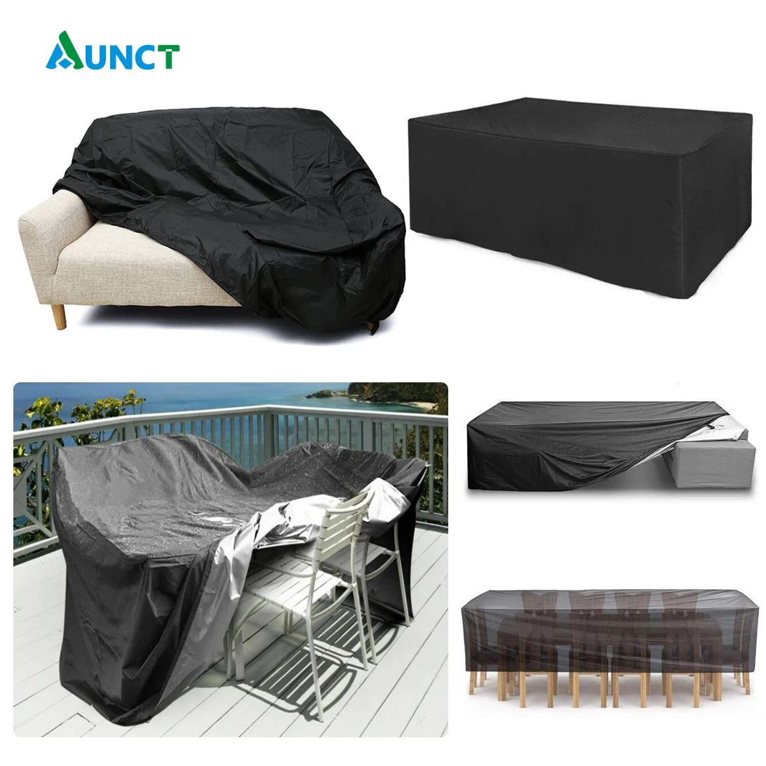 Small Sizes Waterproof Outdoor Garden Furniture Covers Rain Snow Chair Cover for Sofa Table Chair Patio Dust Proof Gray Black S