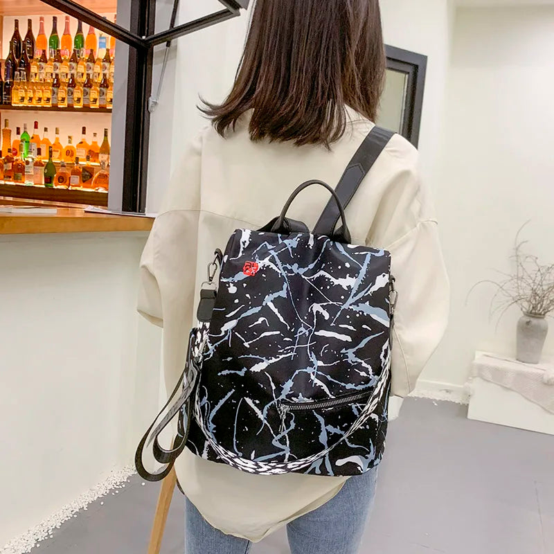 Waterproof Oxford Backpack Fashion Anti-theft Women Backpacks Print School Bag High Quality Large Capacity Backpack