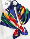 Women Scarf Silk Feeling Hair Neck Square Brand Office bandanna muffler Waiter Flight Attendants Handkerchief Rings wrap
