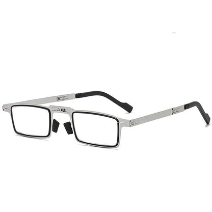 Metal Round Oval Square Presbyopia Folding Reading Glasses Men Anti-Blue Light Blocking Reader Computer Eyeglasses Frame