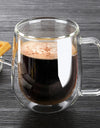 250ml Heat-resistant Double Wall Glass Coffee Mugs With Handle Lemon Tea Milk Cup Water Mug Copo Caneca Criativa