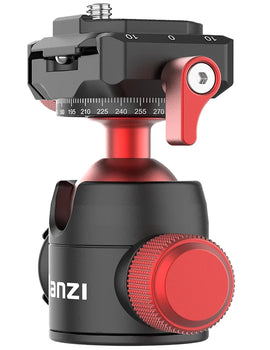 Metal Ballhead Pan Tilt Dual Cold Shoe Tripod Head Vlog Tripod Head