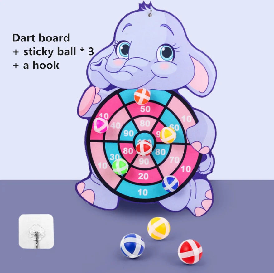 Sticky Ball Dart Target Board Cartoon Throw Ball Target Sticky Ball Board Interactive Educational Toy Christmas Gift