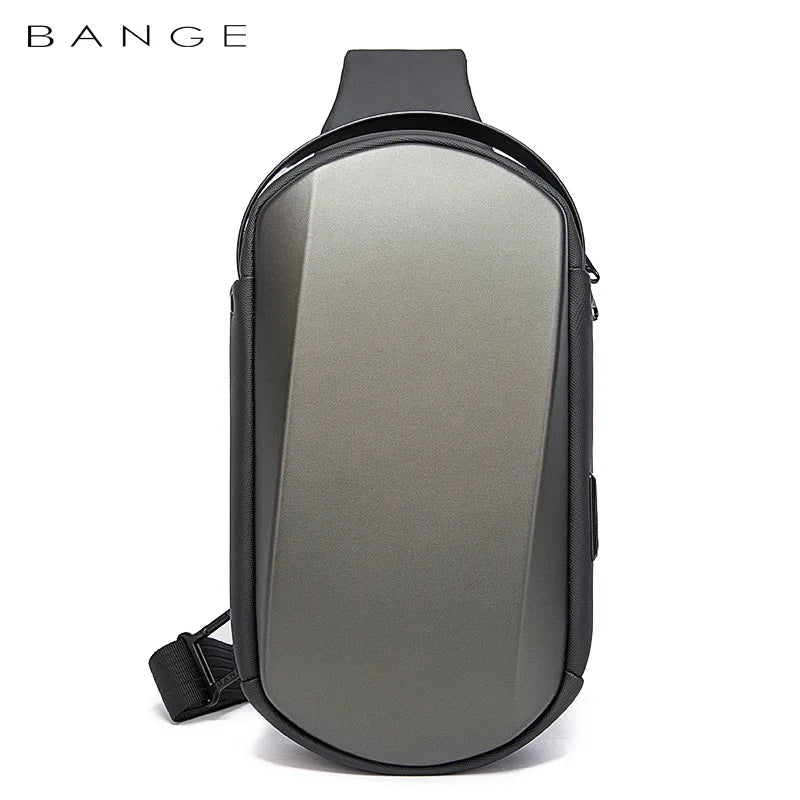 Multifunction USB Crossbody Bag Shoulder Bag Man TPU Waterproof Travel Sling Messenger Pack Chest Bag
