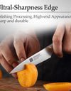 Germany Steel 3.5 " Paring Knife Stainless Steel Anti-Slip Ergonomic Red Sandalwood Handle Fruit Paring Knife Kitchen