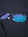 Metal Half Frame Male‘s Reading Glasses Square Fashion Eyeglasses Women Business Anti-Blue Diopter Glasses+4