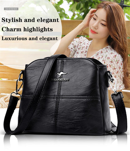 Messenger Bag Luxury Soft Leather Handbag and Purses Women's Bags Designer Famous Brand Female Shoulder Totes