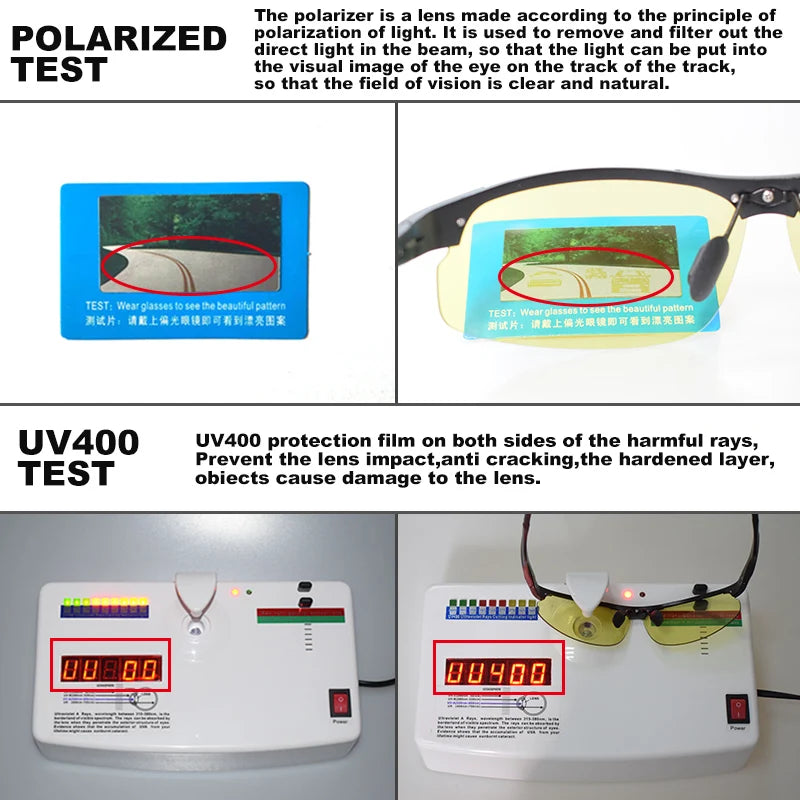 Aluminum Magnesium Polarized Sunglasses for Men Driving Day and Night Vision Glasses